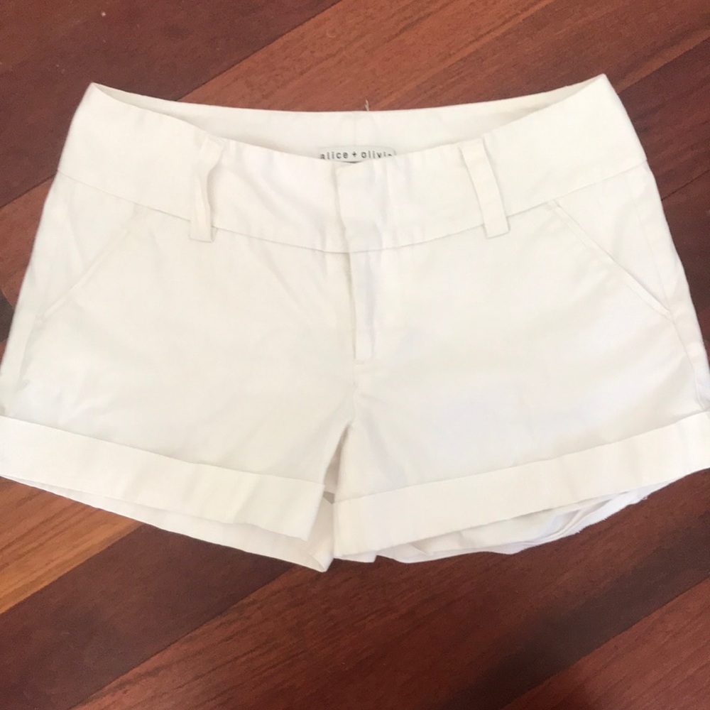 Alice + Olivia White shorts